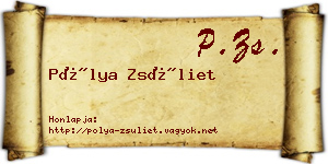 Pólya Zsüliet névjegykártya